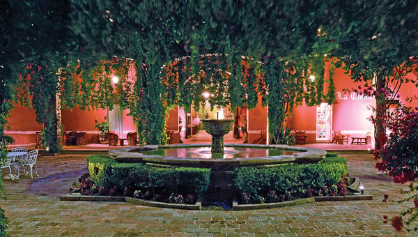 The patio at the Hacienda Jurica in the colonial city of Queretaro. Brisas has added a wing with 58 rooms and a stand-alone convention center.