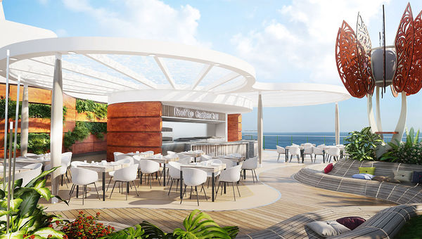 Rooftop Garden Grill will be a specialty restaurant serving barbecue. Rooftop Garden Grill will be a specialty restaurant serving barbecue.