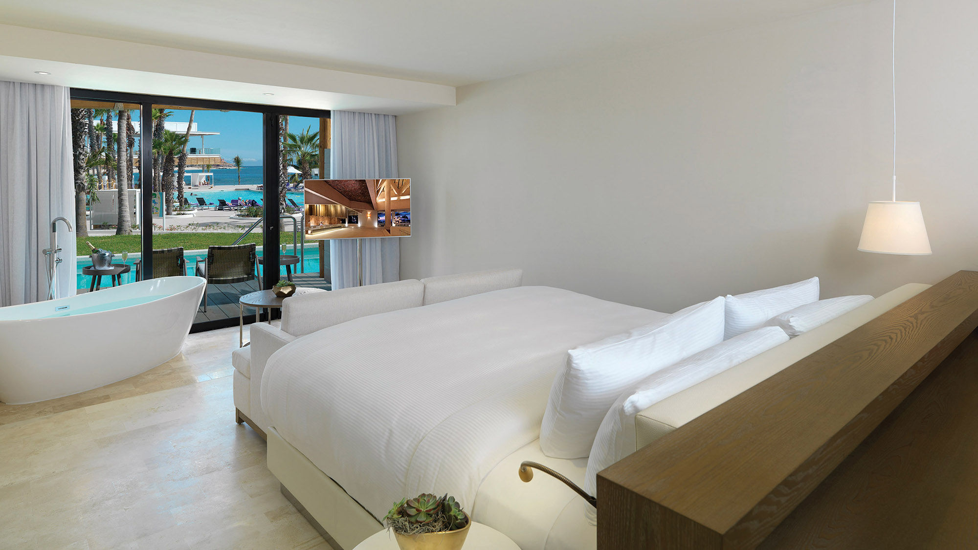 A swim-up suite in the adults-only Royal Service section of the Paradisus Los Cabos.
