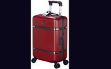 These bags, from the family-owned Jump Paris luggage firm, are part of the stylish Cassis Collection, which include a carry-on case, a 26-inch packing case and a 30-inch packing case. Available in black, red, khaki and navy with brown leather accents, the Cassis Collection is characterized by polycarbonate reinforced shells, four dual spinner wheels and Jump's signature world map lining. The collection also includes a range of coordinated soft-sided polyester bags with leather trim.