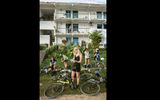 Backroads riders in Vinales prepare for a day on the road through western Cuba's countryside. The tour offers three daily route options to accommodate guests' route interests and fitness levels.