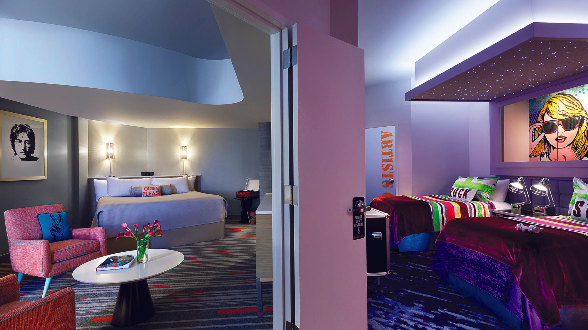 One of the Future Rock Star suites at Hard Rock Hotel at Universal Orlando.