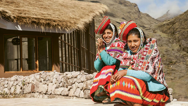 Staff members at the Huacahuasi Lodge, an eight-room property in the Lares District. Staff members at the Huacahuasi Lodge, an eight-room property in the Lares District.