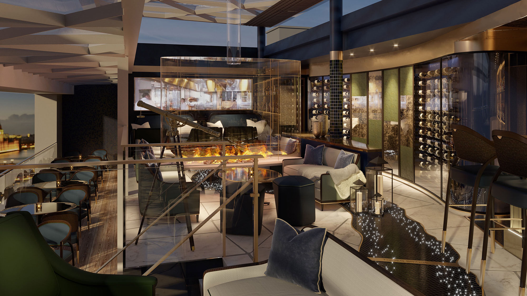 The Sky Terrace bar at the Crowne Plaza London -- Albert Embankment.