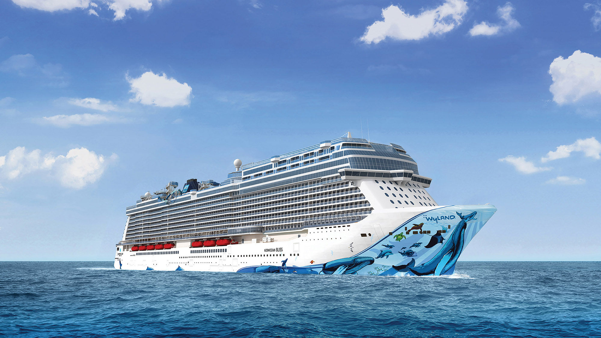 The Norwegian Bliss, shown here in a rendering, will make a June debut in Seattle.