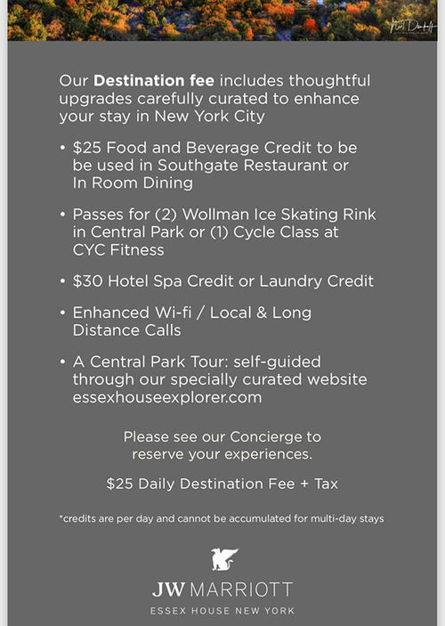 Some New York hotels tacking on 'destination fees' Travel Weekly