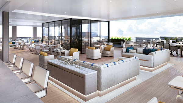 A rendering of the Marina Lounge.