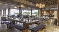One of two common dining, bar and pool areas at the Ani Villas in the Dominican Republic, which opened in December and is the company's fourth private resort.