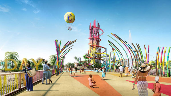 Royal Caribbean said the 135-foot Daredevil's Peak will be the tallest water slide in North America. Royal Caribbean said the 135-foot Daredevil's Peak will be the tallest water slide in North America.