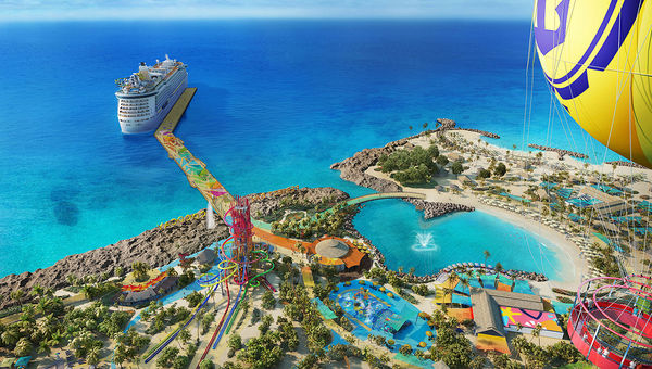 The Up, Up and Away helium balloon will give riders a bird's-eye view of CocoCay. The Up, Up and Away helium balloon will give riders a bird's-eye view of CocoCay.