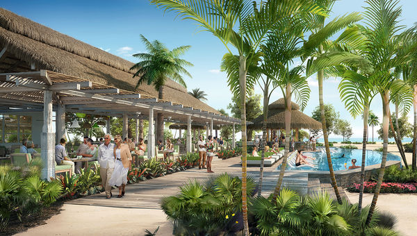 The Oasis Lagoon's large pool will have a swim-up bar and in-pool loungers. The Oasis Lagoon's large pool will have a swim-up bar and in-pool loungers.