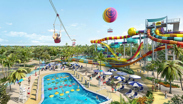CocoCay's Thrill water park will have an aquatic obstacle course for kids. CocoCay's Thrill water park will have an aquatic obstacle course for kids.