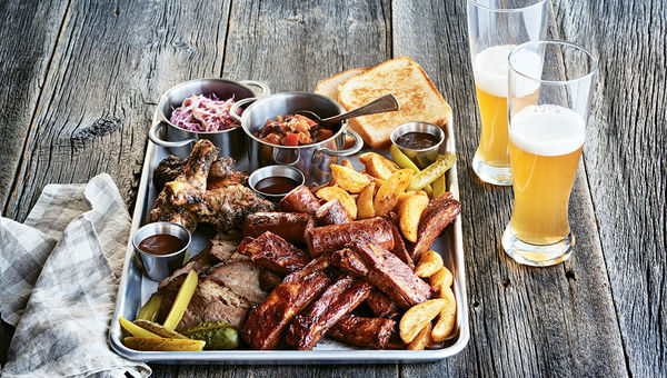 Diners can order a "plank" of smoked meats and sides at Planks BBQ on the Caribbean Princess.