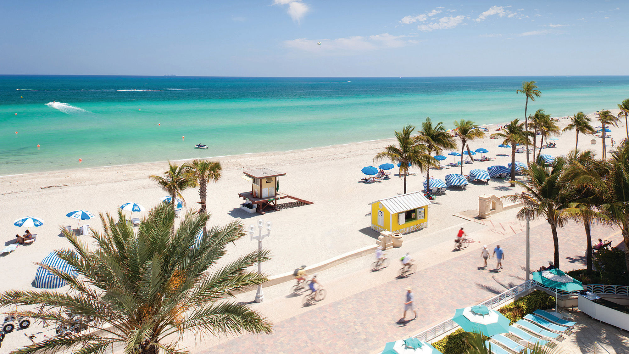 The boardwalk at Hollywood Beach, No. 8 on TripAdvisor's best beaches list.