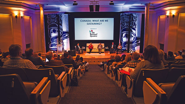 The “Canada: What Are We Sustaining” panel at the conference. The “Canada: What Are We Sustaining” panel at the conference.