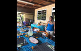 Lunch prepared by a local family on the island of Taha'a after snorkeling excursion with Rani Poe Tours.
