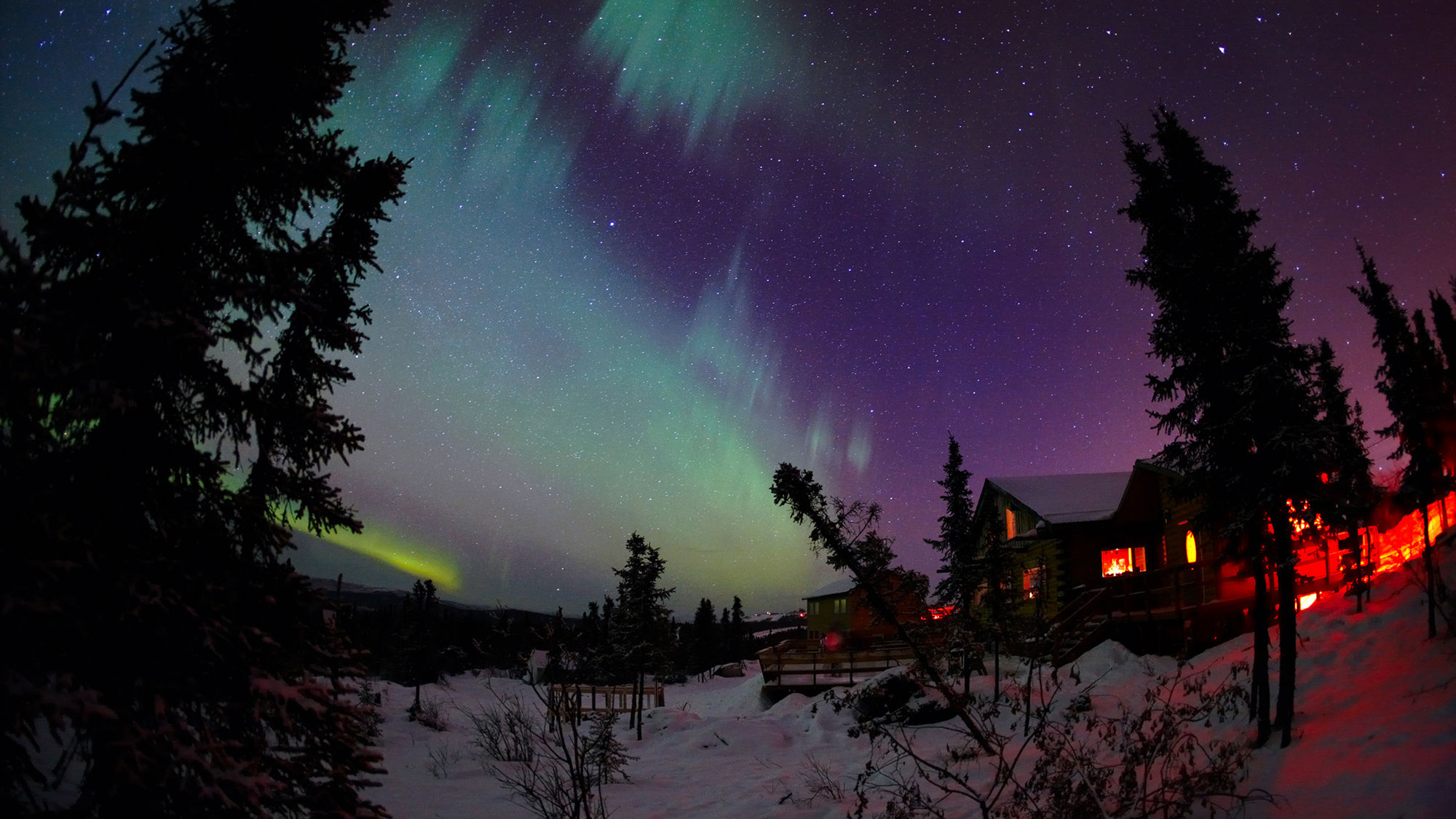 The aurora borealis in Fairbanks.