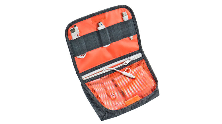 What's New, What's Hot is Travel Weekly's look at useful and fun travel gadgets, edited by Joe Rosen. First up, the Porte Play Pull-Apart. Until someone develops a battery that never runs out of juice, this compact storage unit will prove useful to anyone traveling with a smart phone, tablet or laptop in tow (and who doesn't?). This organizer kit has five elastic slots for toting a variety of charging cables and cords in all sizes, while a zippered mesh pocket is designed to stow large chargers and/or other electronic accessories.