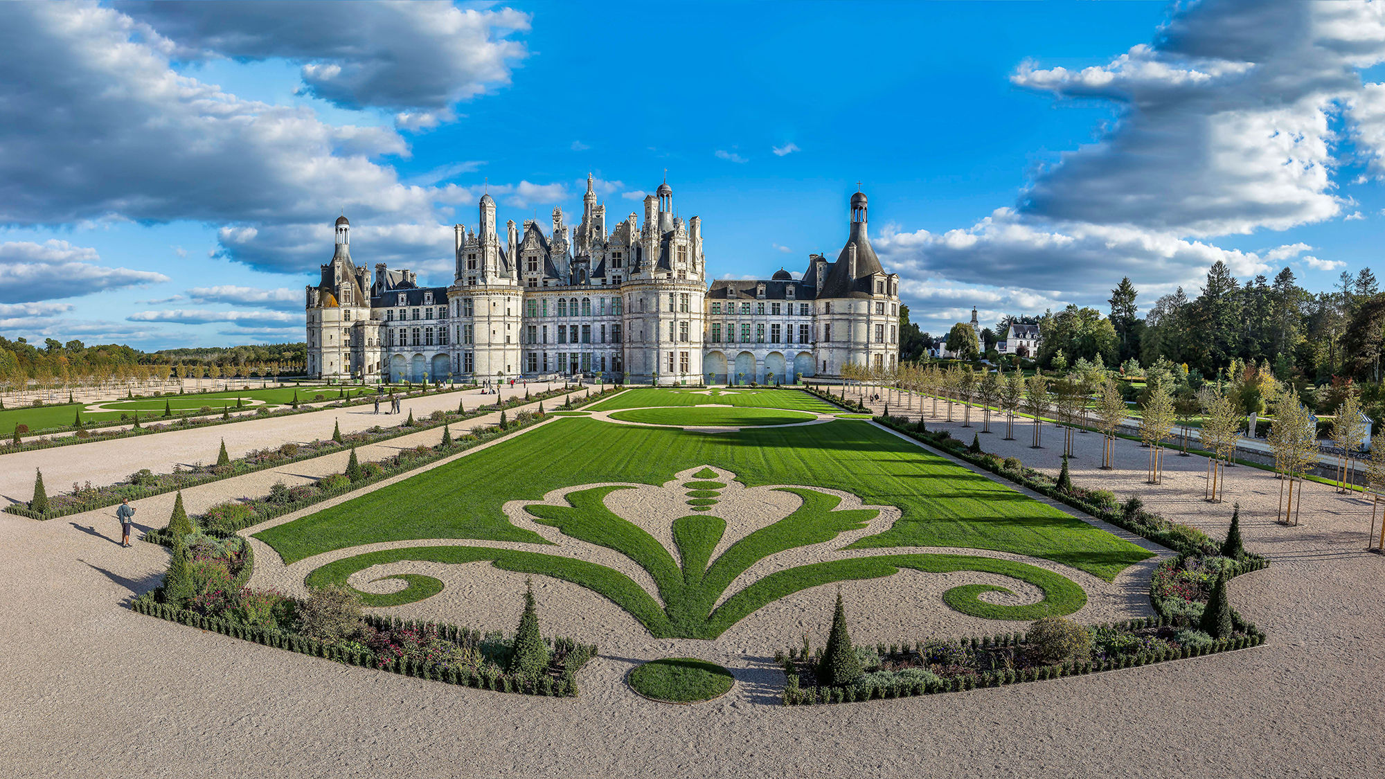 The Chateau of Chambord in the Loire Valley dates to the 16th century.
