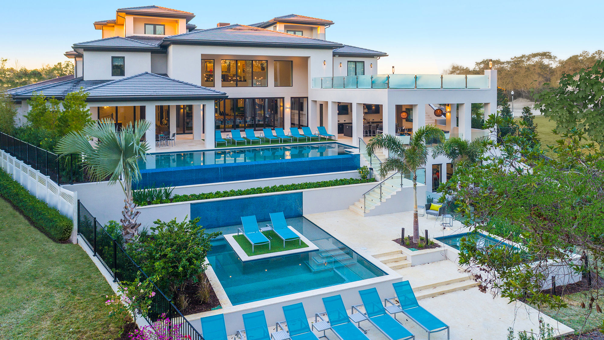 The pool deck at Isole Villas.