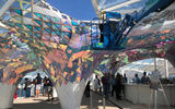 A signature feature will be ''The Big Wonder,'' which is still being assembled as the ship makes preview cruises. Workers on a lift are placing triangular iridescent glass panels on the 7-ton sculpture, which acts like a canopy over one of the bars in the Solarium.