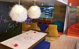 An air hockey table is one of the many games in the Ultimate Family Suite.