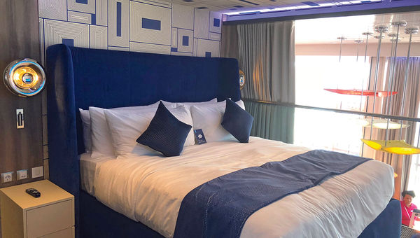 The parents' bedroom in the two-level Ultimate Family Suite. The parents' bedroom in the two-level Ultimate Family Suite.