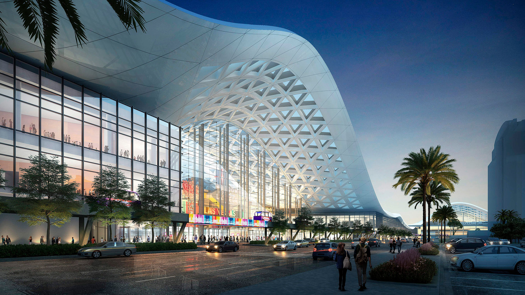 A rendering shows the design for the expansion of the Las Vegas Convention Center, expected to be complete in 2021.