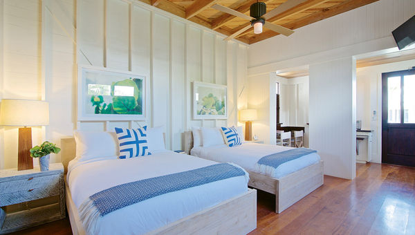 A guestroom at the Mahogany Bay. The 300-room property is part of Hilton’s Curio collection.