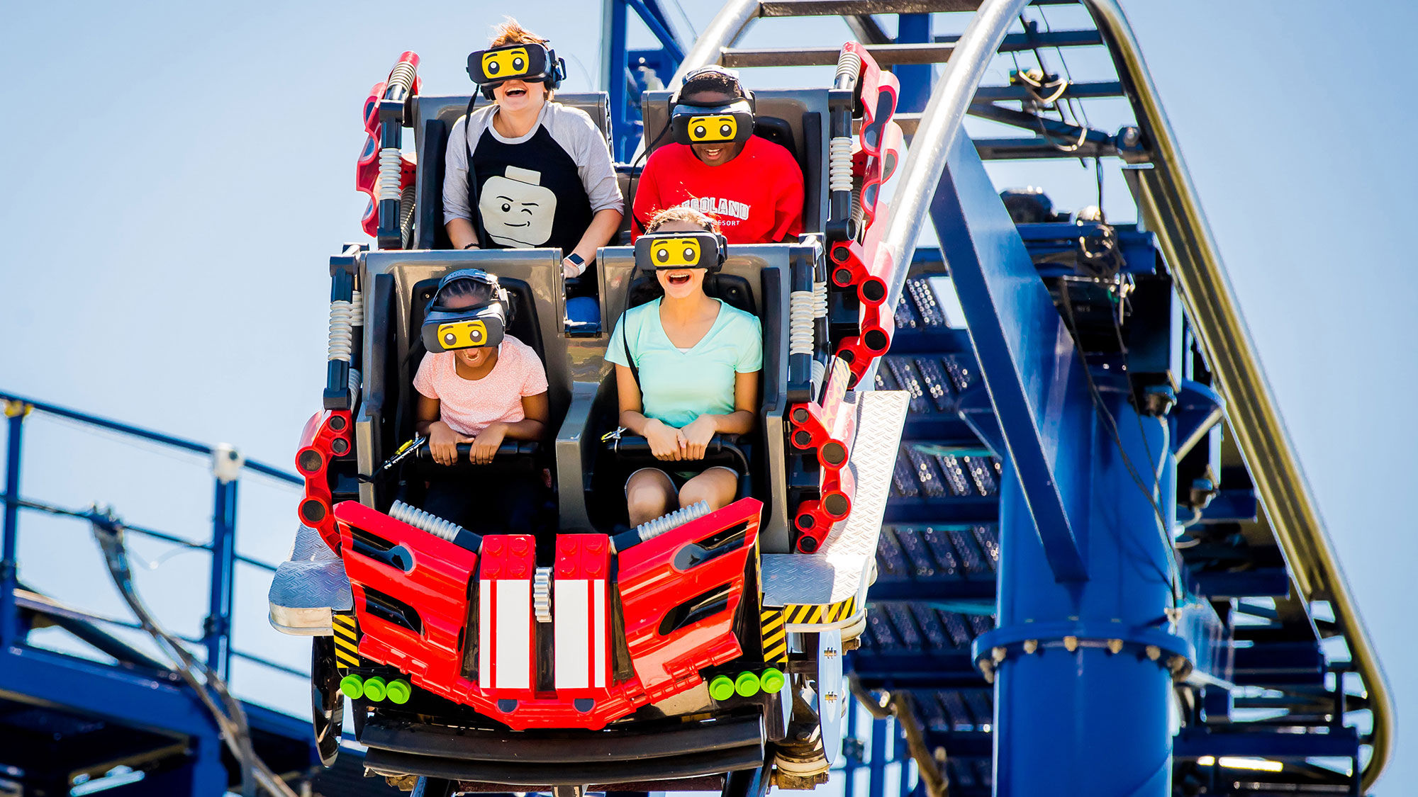 Legoland says the Great Lego Race is the first virtual-reality coaster in North America that is designed specifically for kids.