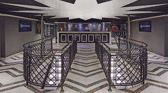 The line's second ship is the sister ship to The B, which debuted last fall. Pictured here, the reception area on The A.