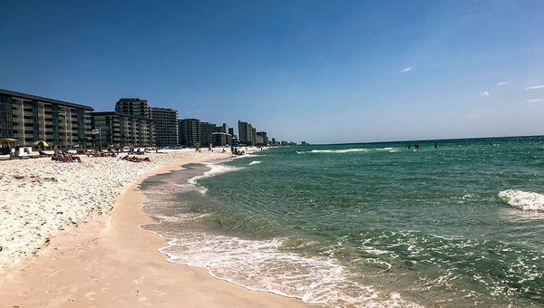 Panama City Beach boasts 27 miles of white-sand Gulf coast beach as well as gentler, warmer waters than you'll find on the Atlantic coast. Panama City Beach boasts 27 miles of white-sand Gulf coast beach as well as gentler, warmer waters than you'll find on the Atlantic coast.