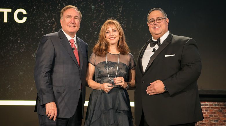 CLIA's annual Cruise360 conference wrapped up last week in Fort Lauderdale. Vicki Freed, Royal Caribbean International's senior vice president of sales and trade relations and service, was given a lifetime achievement award during CLIA's annual Hall of Fame dinner. With Royal Caribbean Cruises Ltd. CEO Richard Fain, left, and CLIA's Charles Sylvia.