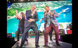 Attendees were treated to several sessions featuring top cruise executives, including Carnival Corp. CEO Arnold Donald, left, who concluded his keynote with some deft dance moves alongside Carnival entertainers.