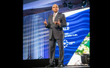 Carnival Corp. CEO Arnold Donald addressed several hundred travel agents at a Friday keynote session of Cruise360.