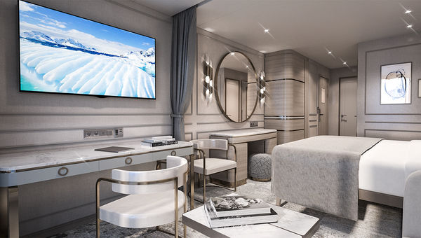 There will be 90 Deluxe Suites on the polar-class expedition yacht.