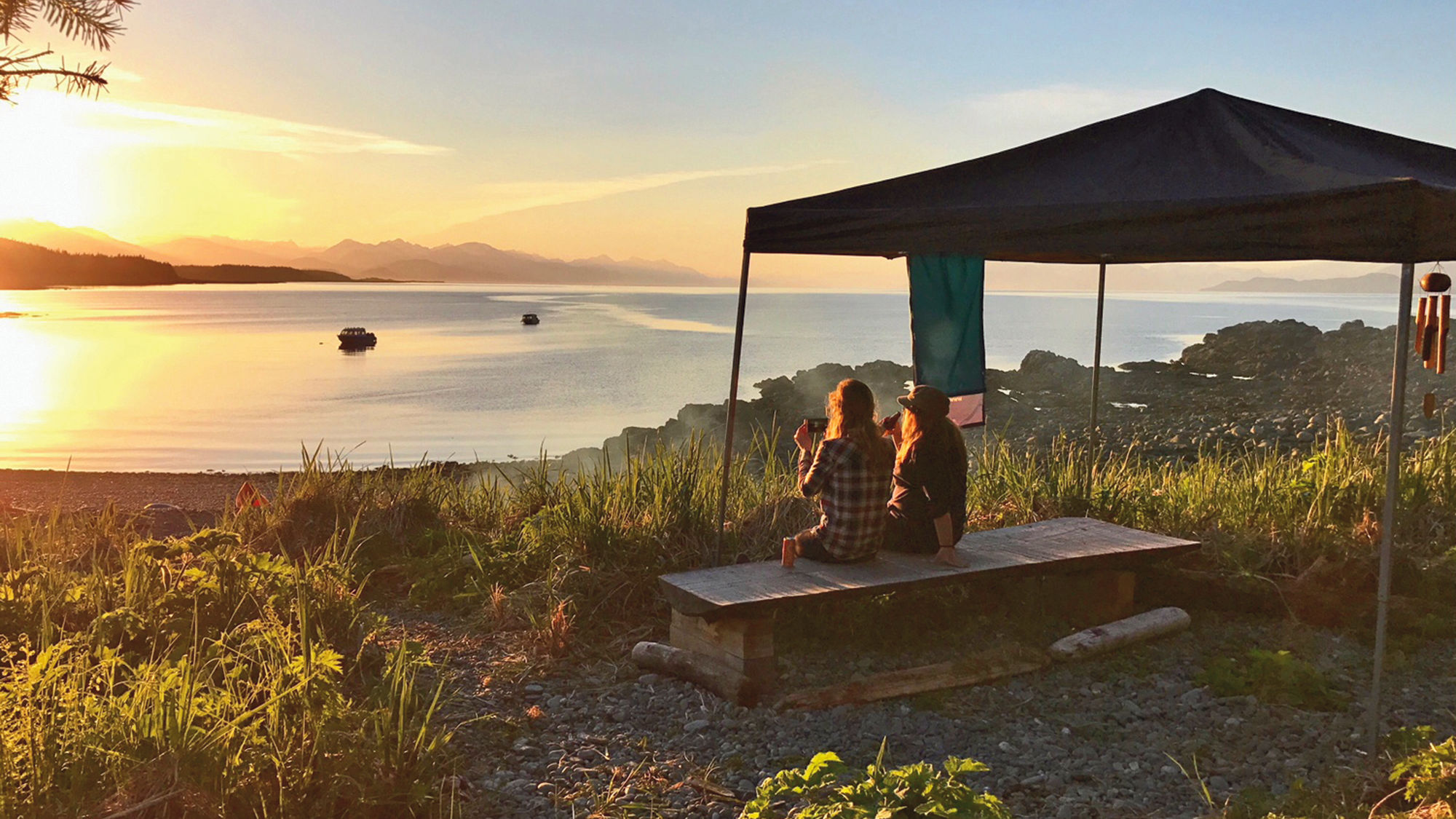 Participants will picnic on a private beach in Tongass National Forest.