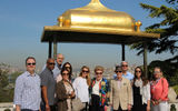 Travel Advisor Leadership Council members on a day excursion visiting Topkapi Palace. From left: Jim Bendt of Pique Travel Design; Steve Harris of Strong Travel; Enrique Felgueres of Felgueres Travel Group and wife Mariana Rojas; Alexandra Avila of JG Black Book; Beth Jenkins of McCabe World Travel; Valerie Wilson and Bob Watson of Valerie Wilson Travel; James Saleh of JG Worldwide; Taryn Deschaine of Camelback Odyssey Travel; and Stella Bettany of Azura Retreats.