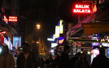 A weeknight in Istanbul's Besiktas district, where bars and restuarants draw throngs of young people.