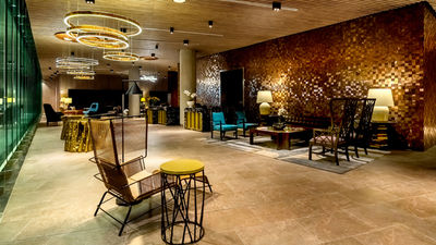 The lobby inside the Hyatt Centric San Isidro Lima.