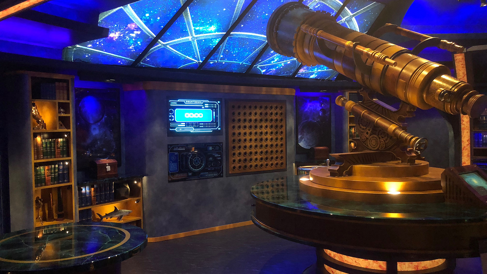 The Observatorium, an escape room game, is part of the Royal Amplified package that was added to Independence of the Seas.