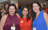 Kari Mollan of Stellar Travel, Ana Navarro of the Los Cabos Tourism Board and Christy Welch of Veritas Travel, an affiliate of Andavo Travel, are all smiles at the GTM West opening reception, sponsored by Marriott International and the Cosmopolitan of Las Vegas, with entertainment by The Autograph Collection and Tribute Portfolio Hotels.