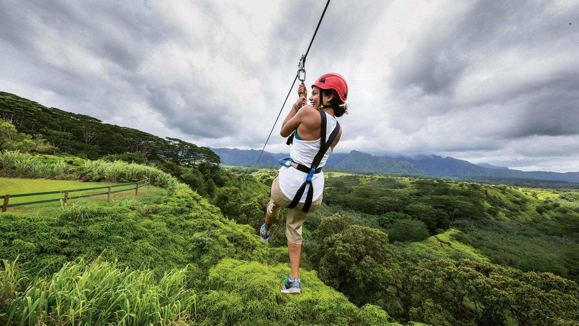 Ziplining over the tropical canopy is a good way to beat the heat on Kauai, especially if a stop at a swimming hole is on the itinerary.