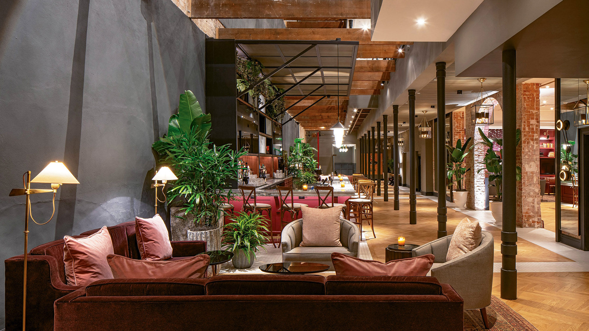 The lobby and Press Room bar at the Eliza Jane, part of the Unbound Collection by Hyatt.