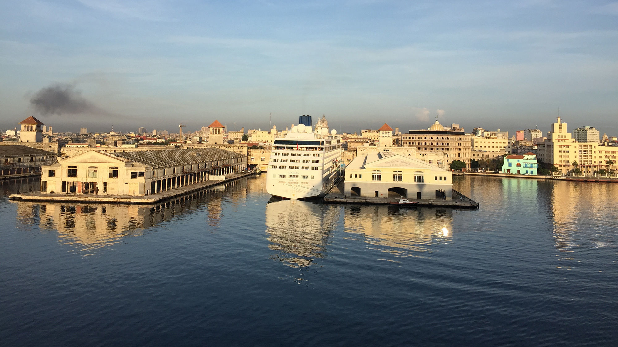 Havana's cruise port currently has two berths. Expansion plans call for four more.