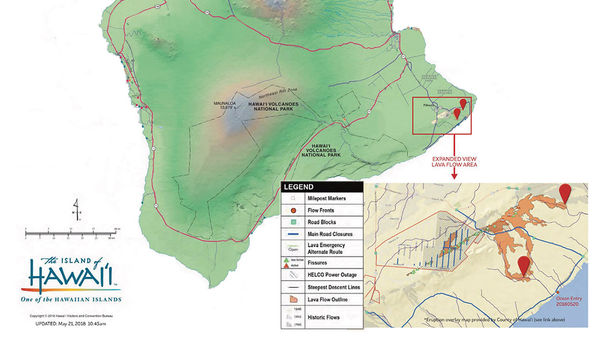A portion of a graphic produced by the Hawaii Tourism Authority shows the location of the volcanic activity on the island of Hawaii. The HTA is also updating www.hawaiitourismauthority.org/news/special-alert with information on Kilauea. An update published May 23 said in underlined type: “There is absolutely no reason for visitors ... to alter their leisure or business travel plans.” A portion of a graphic produced by the Hawaii Tourism Authority shows the location of the volcanic activity on the island of Hawaii. The HTA is also updating www.hawaiitourismauthority.org/news/special-alert with information on Kilauea. An update published May 23 said in underlined type: “There is absolutely no reason for visitors ... to alter their leisure or business travel plans.”