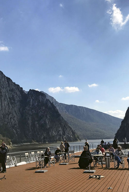 The Beatrice sails through the scenic Iron Gates gorge that separates Serbia and Romania.
