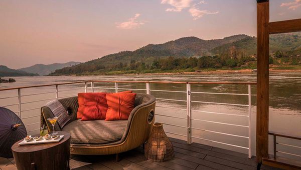 The Gypsy's open sun decks offer unobstructed views of the Mekong River. The Gypsy's open sun decks offer unobstructed views of the Mekong River.