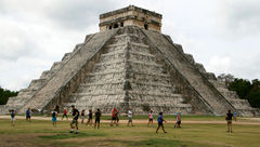 The Temple of Kukulcan at the center of Chichen Itza in the Mexican state of Yucatan.