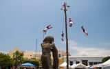 The flying pole dance in downtown Tequila's main plaza, a practice said to have orignated among the indigenous peoples of central Mexico.